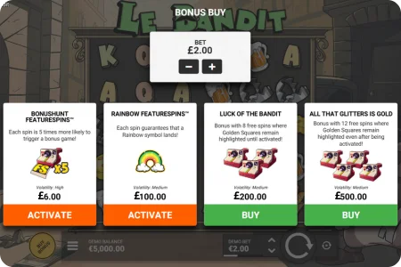 Le Bandit: Slot Features and Free Spins